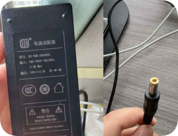 *Brand NEW* DC Dechang power adapter model DC-90B-2404000 output 24V4.0A round mouth power supply line Power S